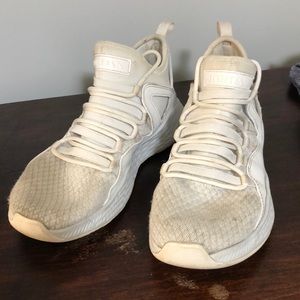 White basketball shoes
